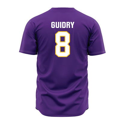 LSU - NCAA Baseball : Gavin Guidry - Purple Jersey-1