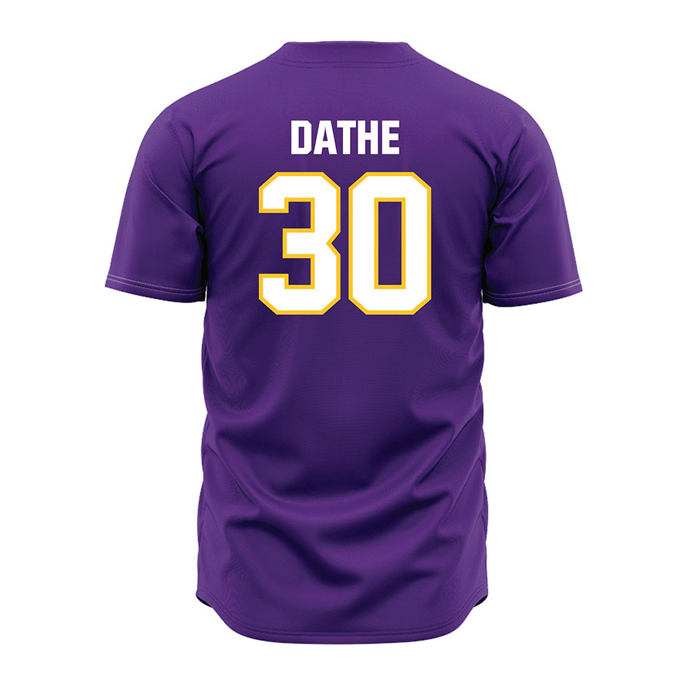 LSU - NCAA Baseball : Dax Dathe - Purple Jersey-1