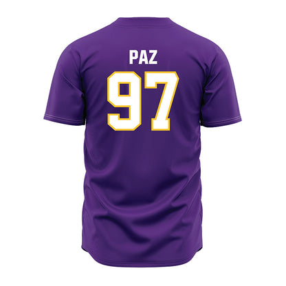 LSU - NCAA Baseball : Marcos Paz - Purple Jersey-1