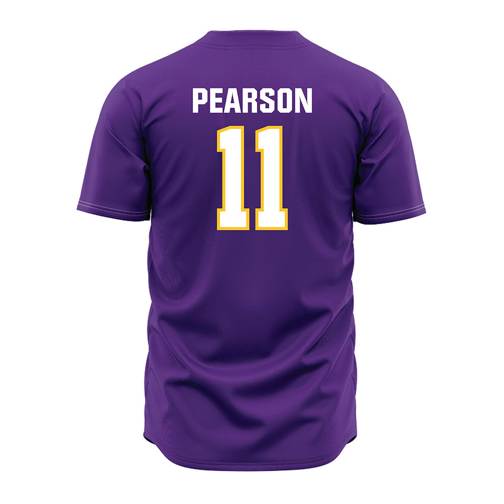 LSU - NCAA Baseball : John Pearson - Purple Jersey-1