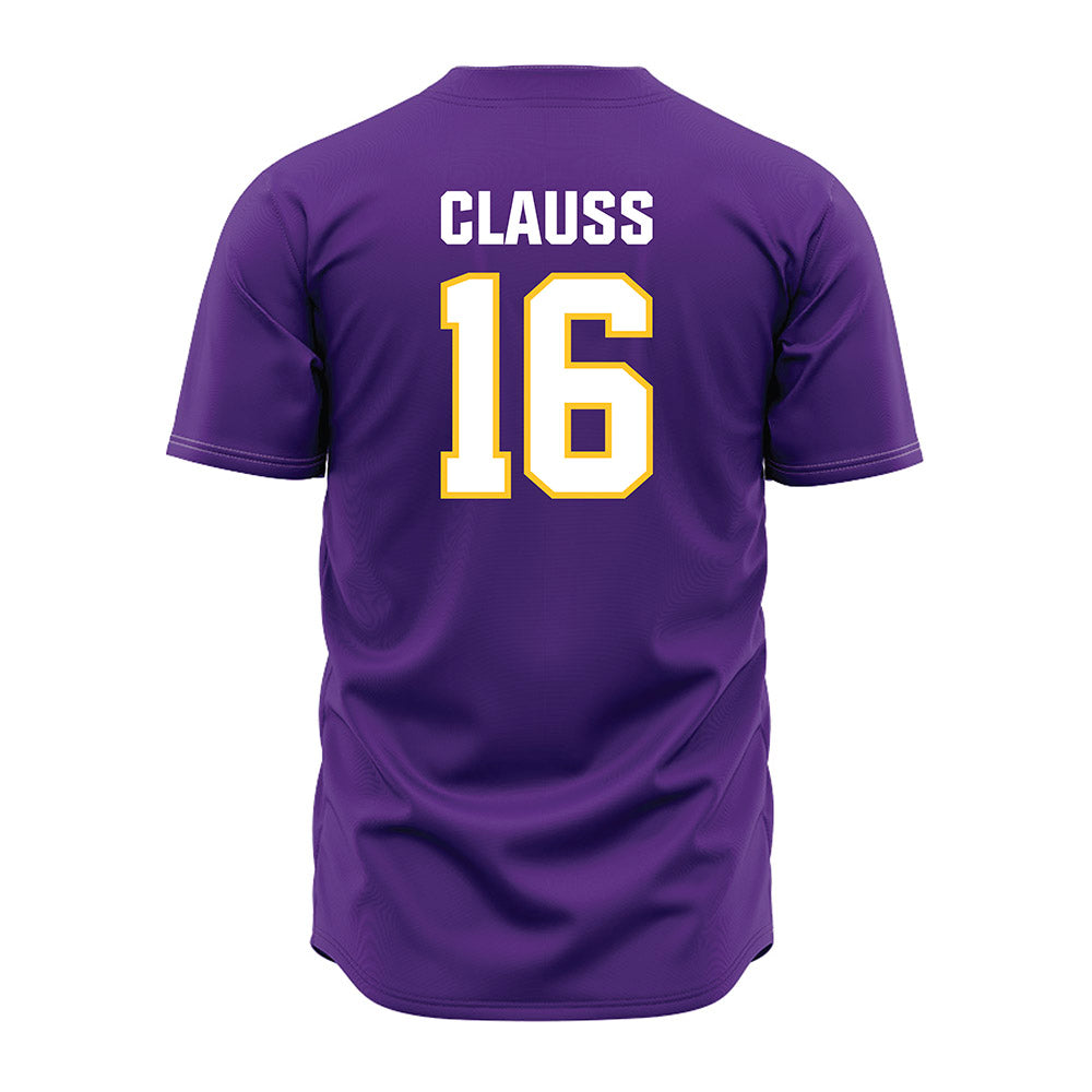 LSU - NCAA Baseball : Ethan Clauss - Purple Jersey-1
