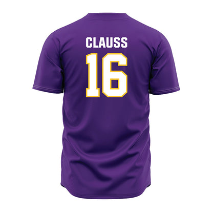 LSU - NCAA Baseball : Ethan Clauss - Purple Jersey-1
