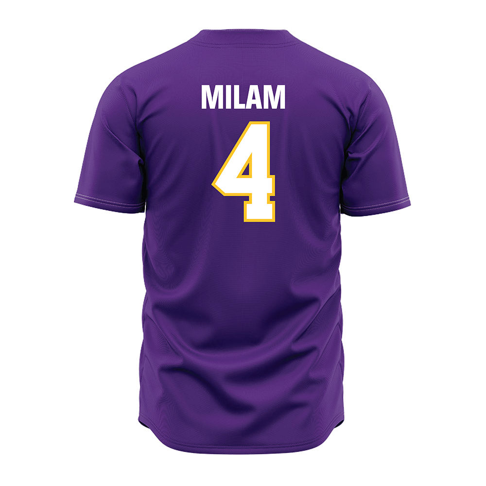 LSU - NCAA Baseball : Steven Milam - Purple Jersey-1
