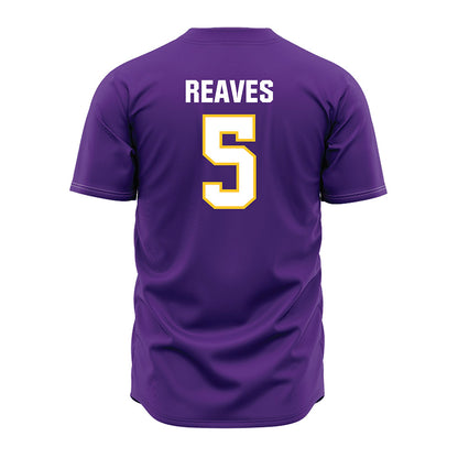 LSU - NCAA Baseball : Tanner Reaves - Purple Jersey-1