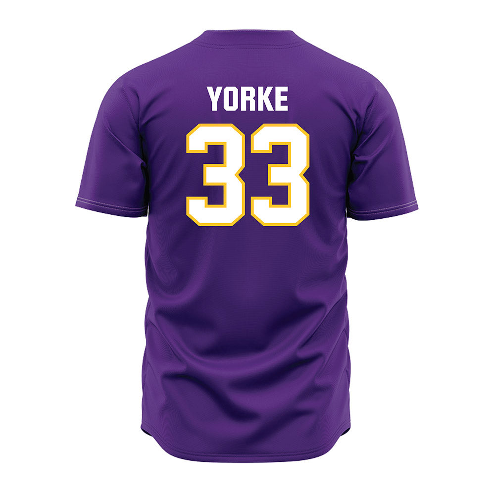 LSU - NCAA Baseball : Zach Yorke - Purple Jersey-1