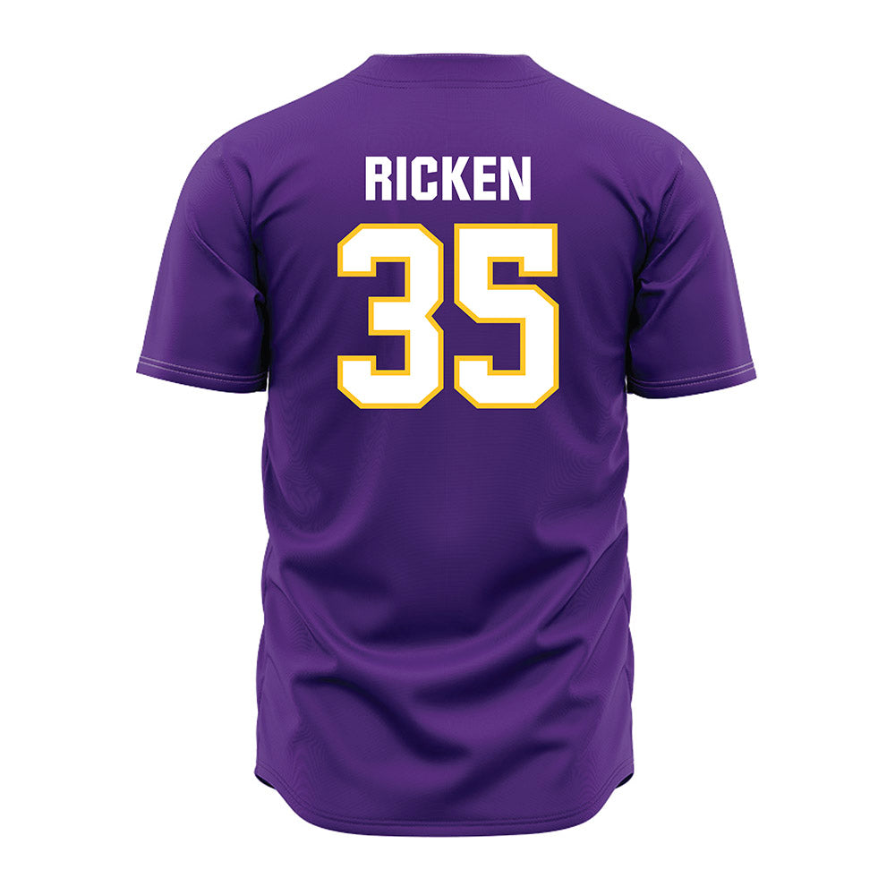LSU - NCAA Baseball : Reagan Ricken - Purple Jersey-1
