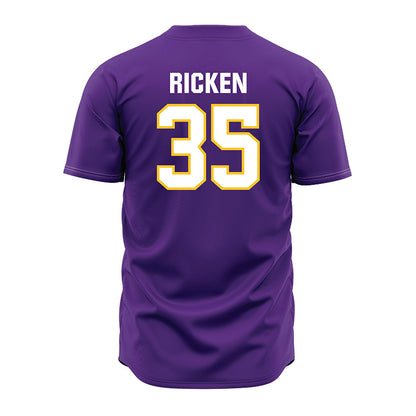 LSU - NCAA Baseball : Reagan Ricken - Purple Jersey-1