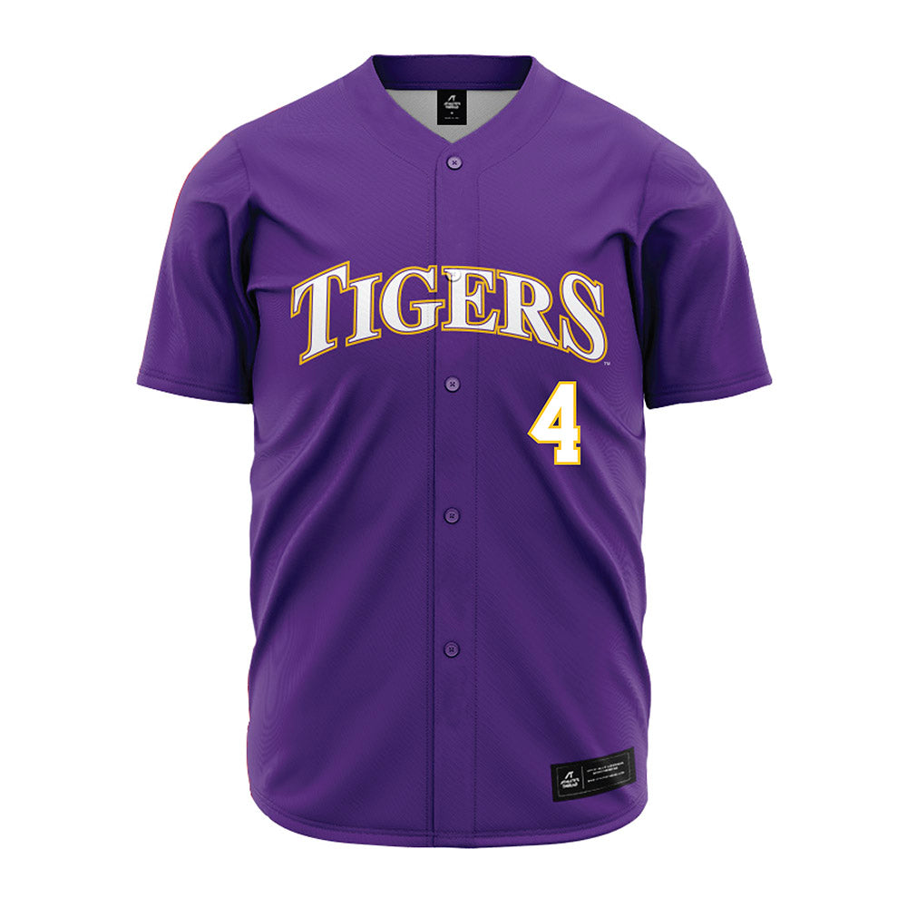 LSU - NCAA Baseball : Steven Milam - Purple Jersey-0