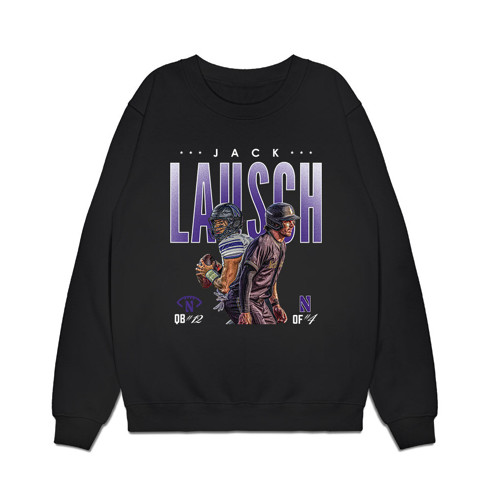 Northwestern - NCAA Baseball : Jack Lausch - Collage Premium Crewneck Sweatshirt-0