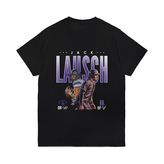 Northwestern - NCAA Baseball : Jack Lausch - Collage Comfort Colors T-Shirt-0