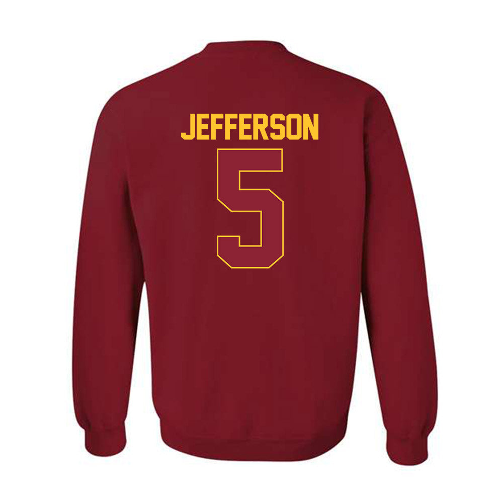 Iowa State - NCAA Men's Basketball : Joshua Jefferson - NCAA® March Madness® 2025 Shersey Crewneck Sweatshirt-1