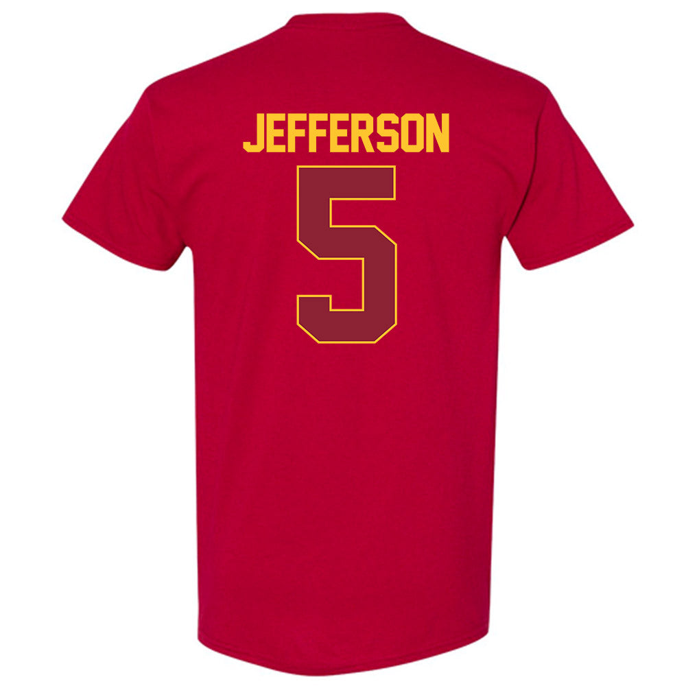 Iowa State - NCAA Men's Basketball : Joshua Jefferson - NCAA® March Madness® 2025 Shersey T-Shirt-1