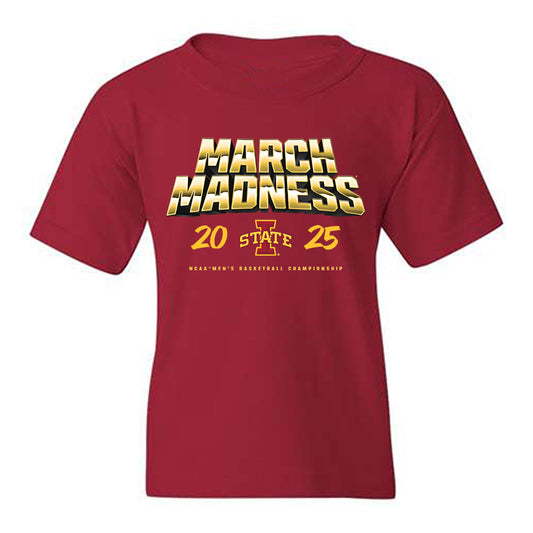 Iowa State - NCAA Men's Basketball : Joshua Jefferson - NCAA® March Madness® 2025 Shersey Youth T-Shirt-0