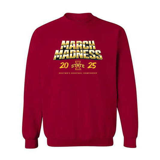 Iowa State - NCAA Men's Basketball : Joshua Jefferson - NCAA® March Madness® 2025 Shersey Crewneck Sweatshirt-0