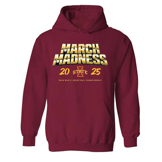 Iowa State - NCAA Men's Basketball : Joshua Jefferson - NCAA® March Madness® 2025 Shersey Hooded Sweatshirt-0