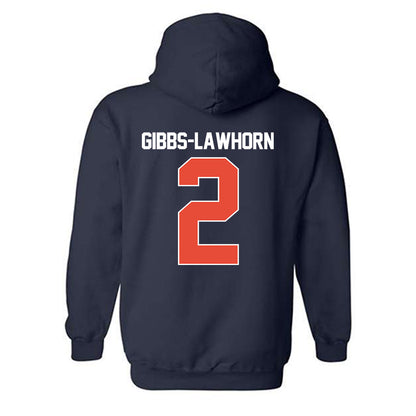 Illinois - NCAA Men's Basketball : Dra Gibbs-Lawhorn - NCAA® March Madness® 2025 Shersey Hooded Sweatshirt-1