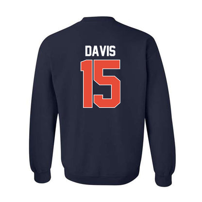 Illinois - NCAA Men's Basketball : Jake Davis - NCAA® March Madness® 2025 Shersey Crewneck Sweatshirt-1