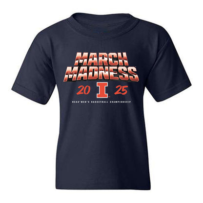 Illinois - NCAA Men's Basketball : Jake Davis - NCAA® March Madness® 2025 Shersey Youth T-Shirt-0