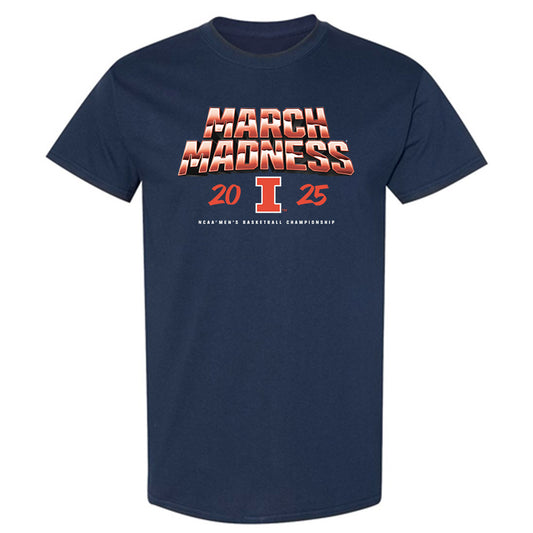 Illinois - NCAA Men's Basketball : Ty Rodgers - NCAA® March Madness® 2025 Shersey T-Shirt-0