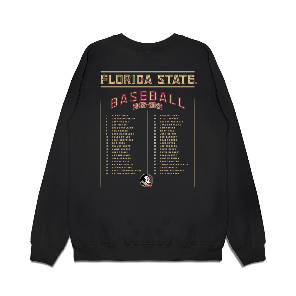 FSU - NCAA Baseball : Roster Premium Crewneck Sweatshirt-1