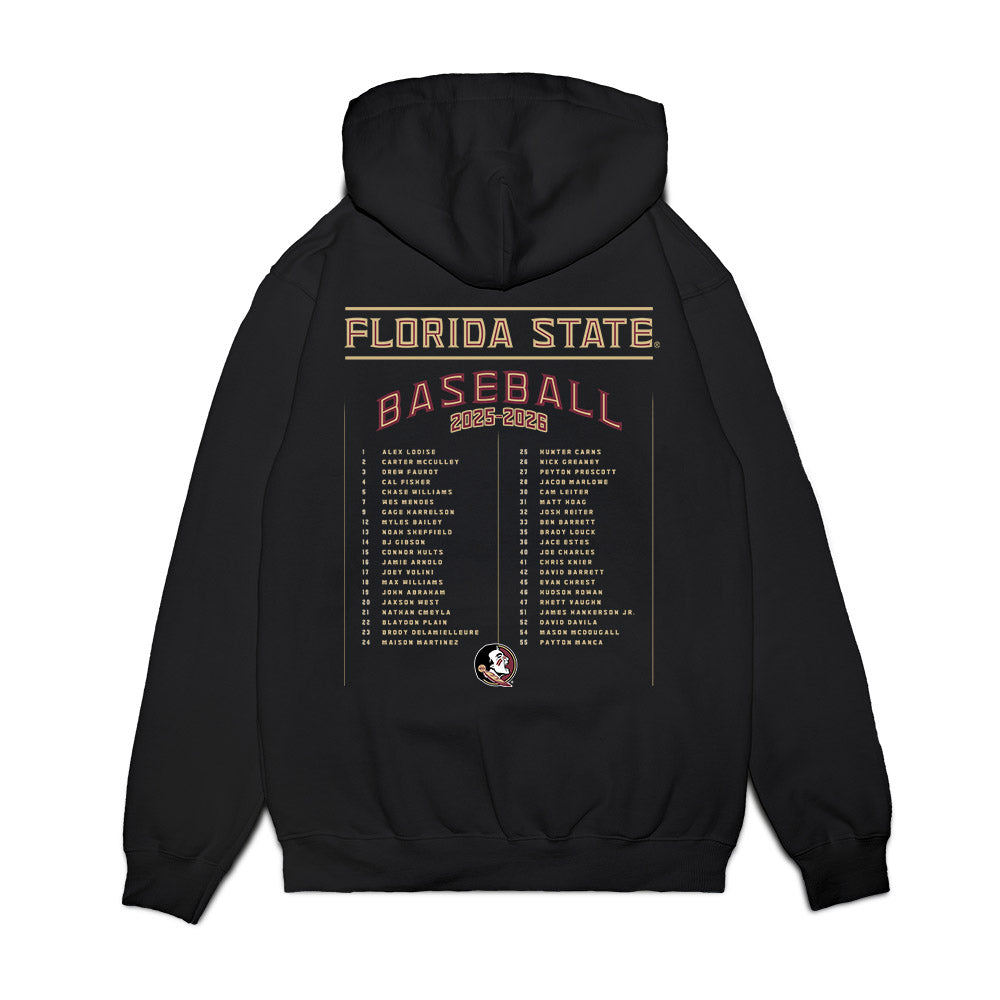 FSU - NCAA Baseball : Roster Premium Hooded Sweatshirt-1