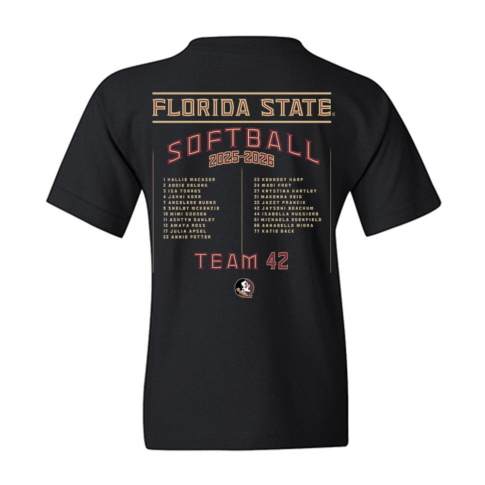 FSU - NCAA Softball : - Roster Youth T-Shirt-1