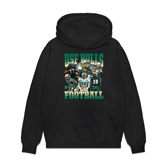 USF - NCAA Football : - Team Collage Premium Hooded Sweatshirt-0