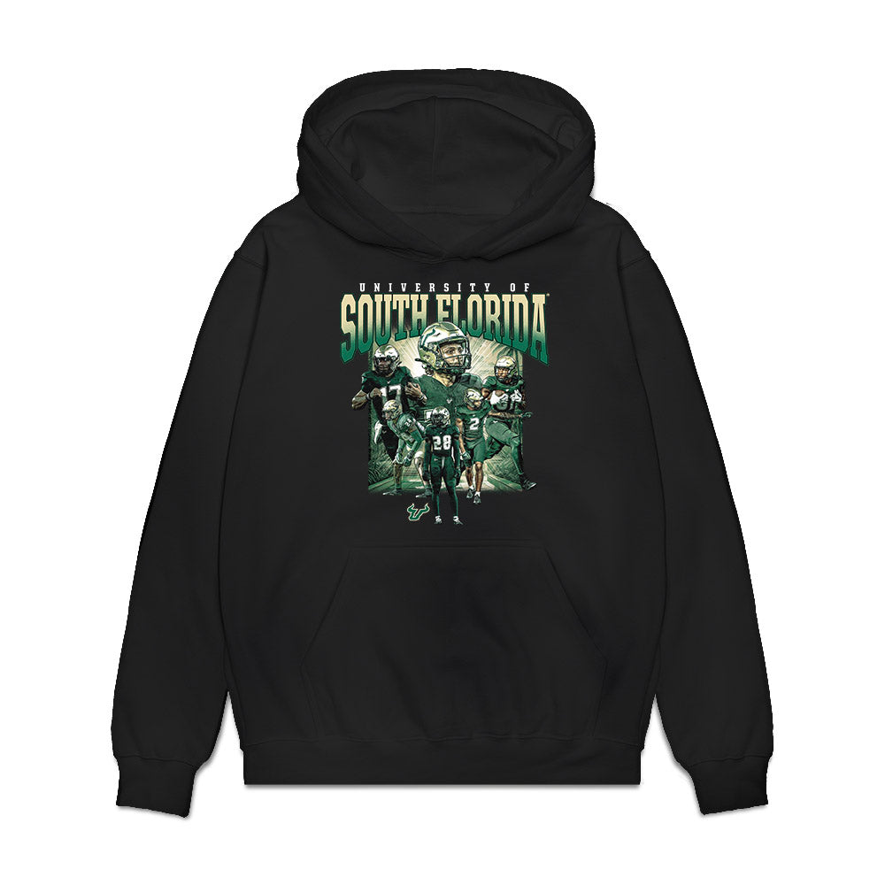USF - NCAA Football : Team Collage Premium Hooded Sweatshirt-0