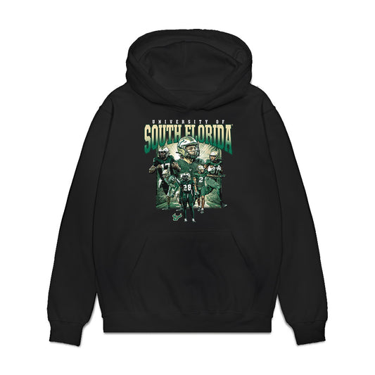 USF - NCAA Football : Team Collage Premium Hooded Sweatshirt-0