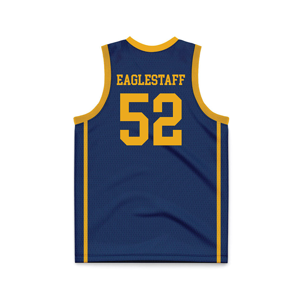West Virginia - NCAA Men's Basketball : Treysen Eaglestaff - Blue Basketball Jersey-1