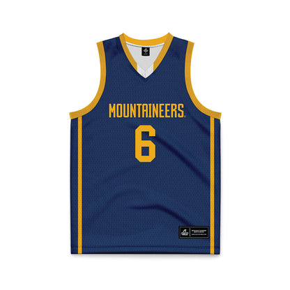 West Virginia - NCAA Men's Basketball : Martin Somerville - Blue Basketball Jersey-0