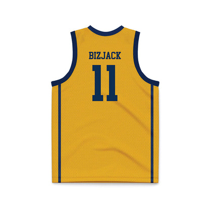 West Virginia - NCAA Men's Basketball : Finley Bizjack - Basketball Jersey-1