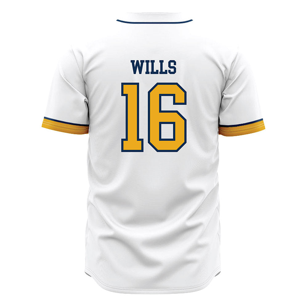 West Virginia - NCAA Baseball : Brock Wills - Away Fashion Jersey-1
