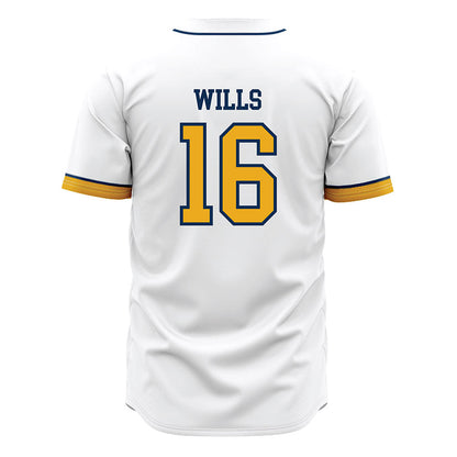 West Virginia - NCAA Baseball : Brock Wills - Away Fashion Jersey-1
