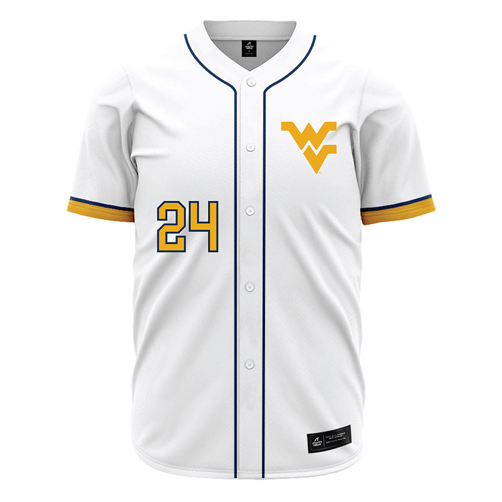 West Virginia - NCAA Baseball : CJ Alfano - Away Fashion Jersey-0