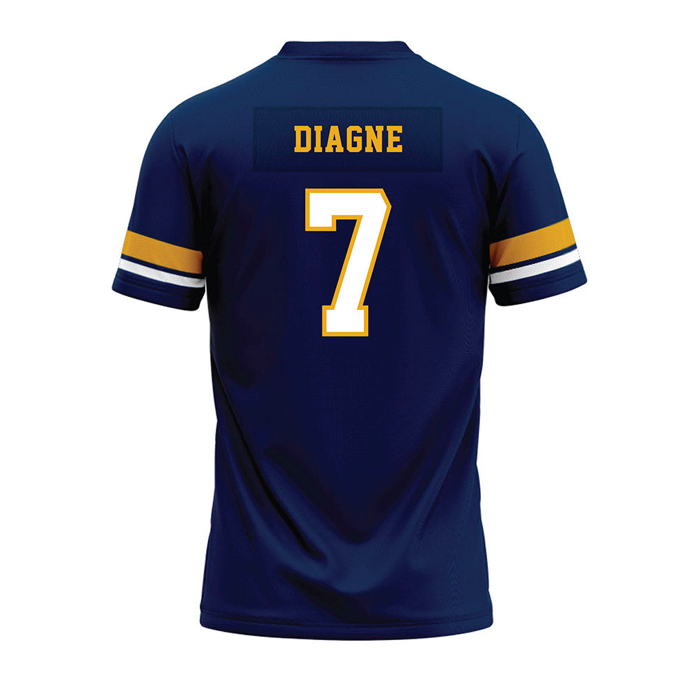 West Virginia - NCAA Football : Chams Diagne - Blue Premium Football Jersey-1