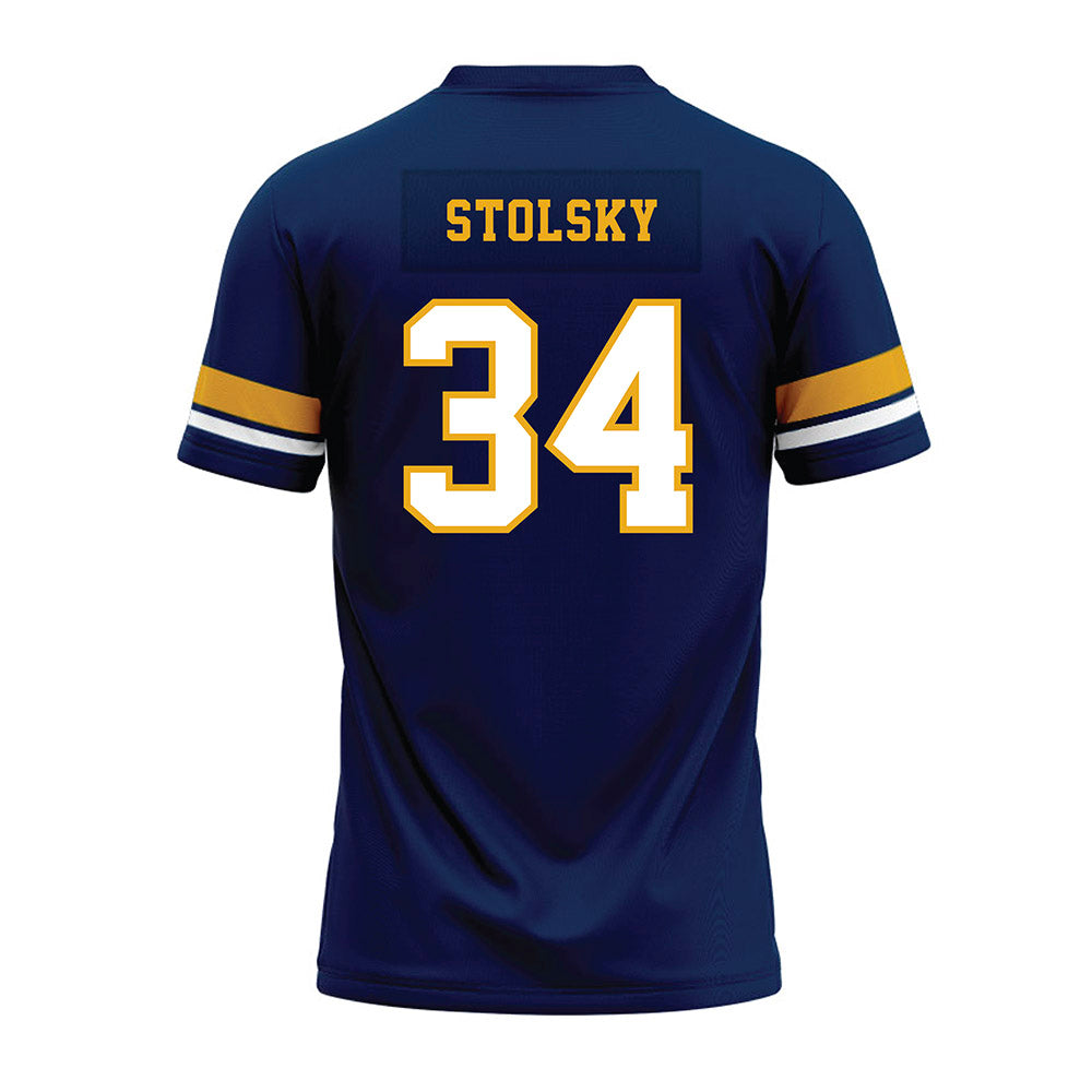 West Virginia - NCAA Football : Tyler Stolsky - Blue Premium Football Jersey-1