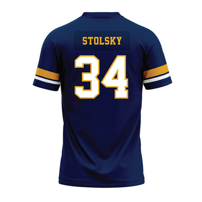 West Virginia - NCAA Football : Tyler Stolsky - Blue Premium Football Jersey-1