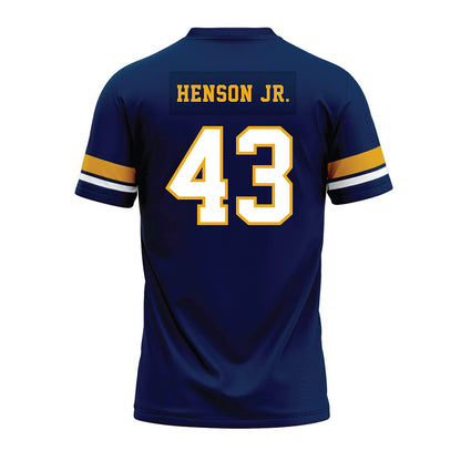 West Virginia - NCAA Football : Kj Henson Jr. - Blue Premium Football Jersey-1