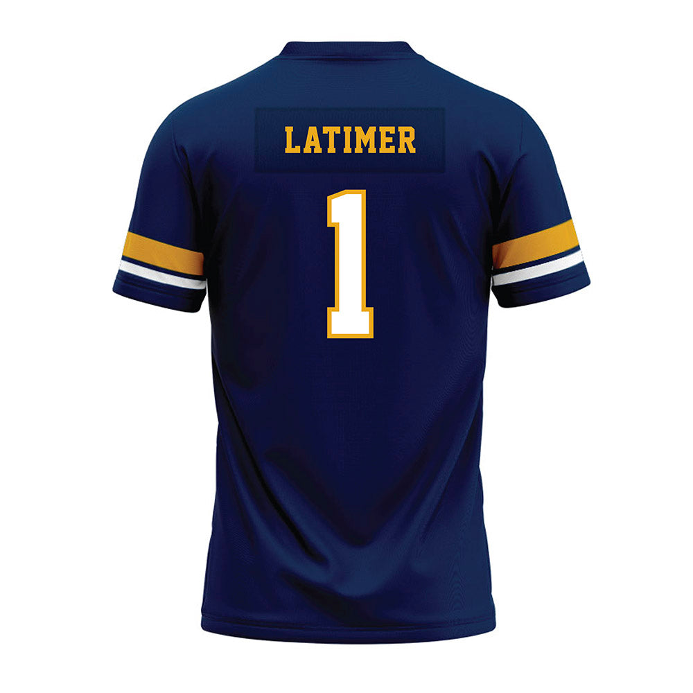 West Virginia - NCAA Football : Amari Latimer - Blue Premium Football Jersey-1