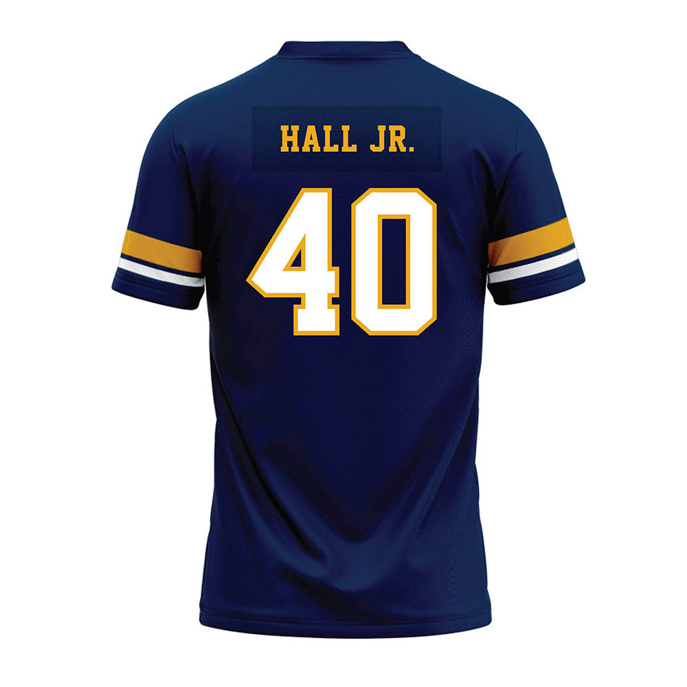 West Virginia - NCAA Football : Jason Hall Jr. - Blue Premium Football Jersey-1