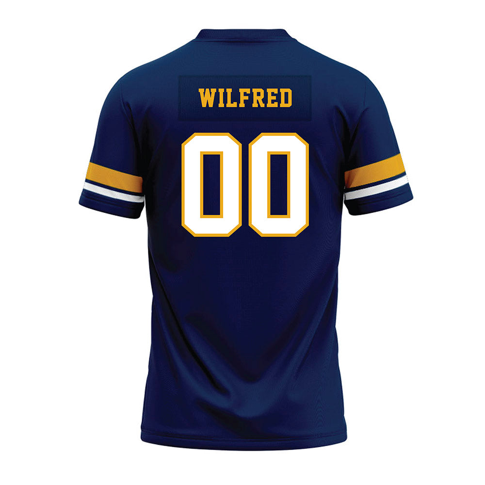 West Virginia - NCAA Football : Greg Wilfred - Blue Premium Football Jersey-1