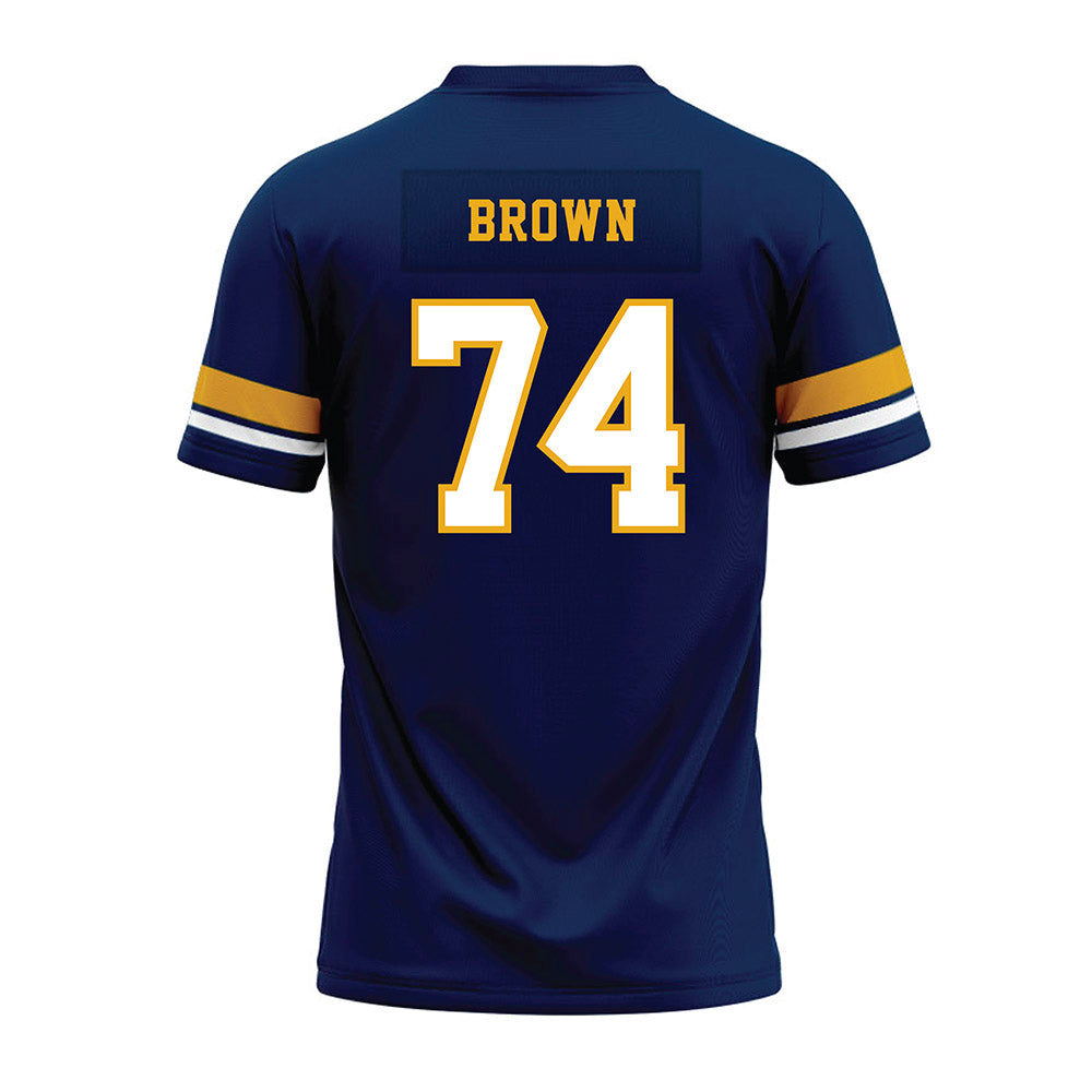 West Virginia - NCAA Football : Kevin Brown - Blue Premium Football Jersey-1