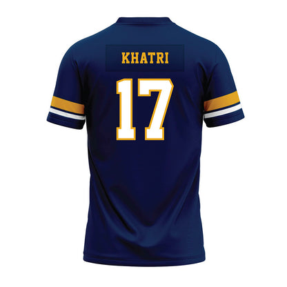 West Virginia - NCAA Football : Miles Khatri - Blue Premium Football Jersey-1