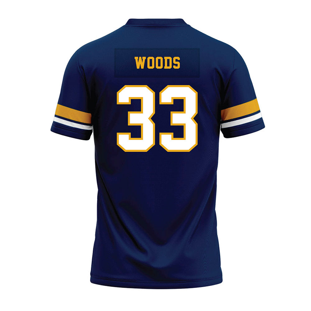 West Virginia - NCAA Football : Ashton Woods - Blue Premium Football Jersey-1