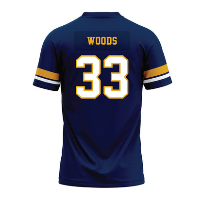 West Virginia - NCAA Football : Ashton Woods - Blue Premium Football Jersey-1