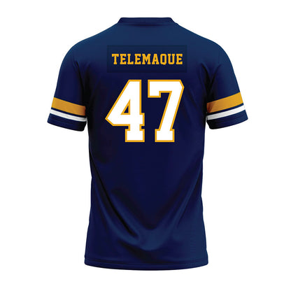 West Virginia - NCAA Football : Wilnerson Telemaque - Blue Premium Football Jersey-1
