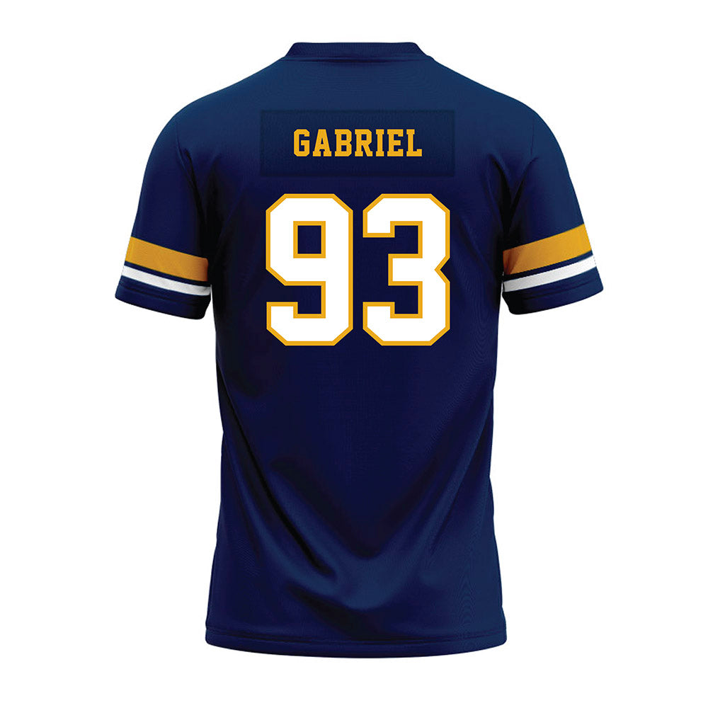 West Virginia - NCAA Football : Nate Gabriel - Blue Premium Football Jersey-1