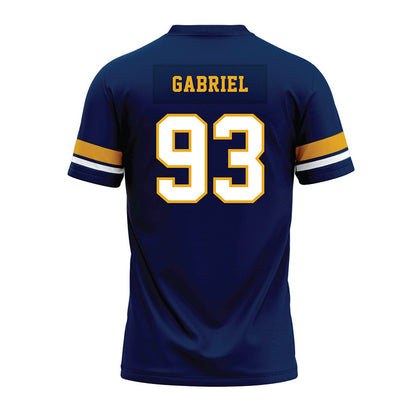 West Virginia - NCAA Football : Nate Gabriel - Blue Premium Football Jersey-1