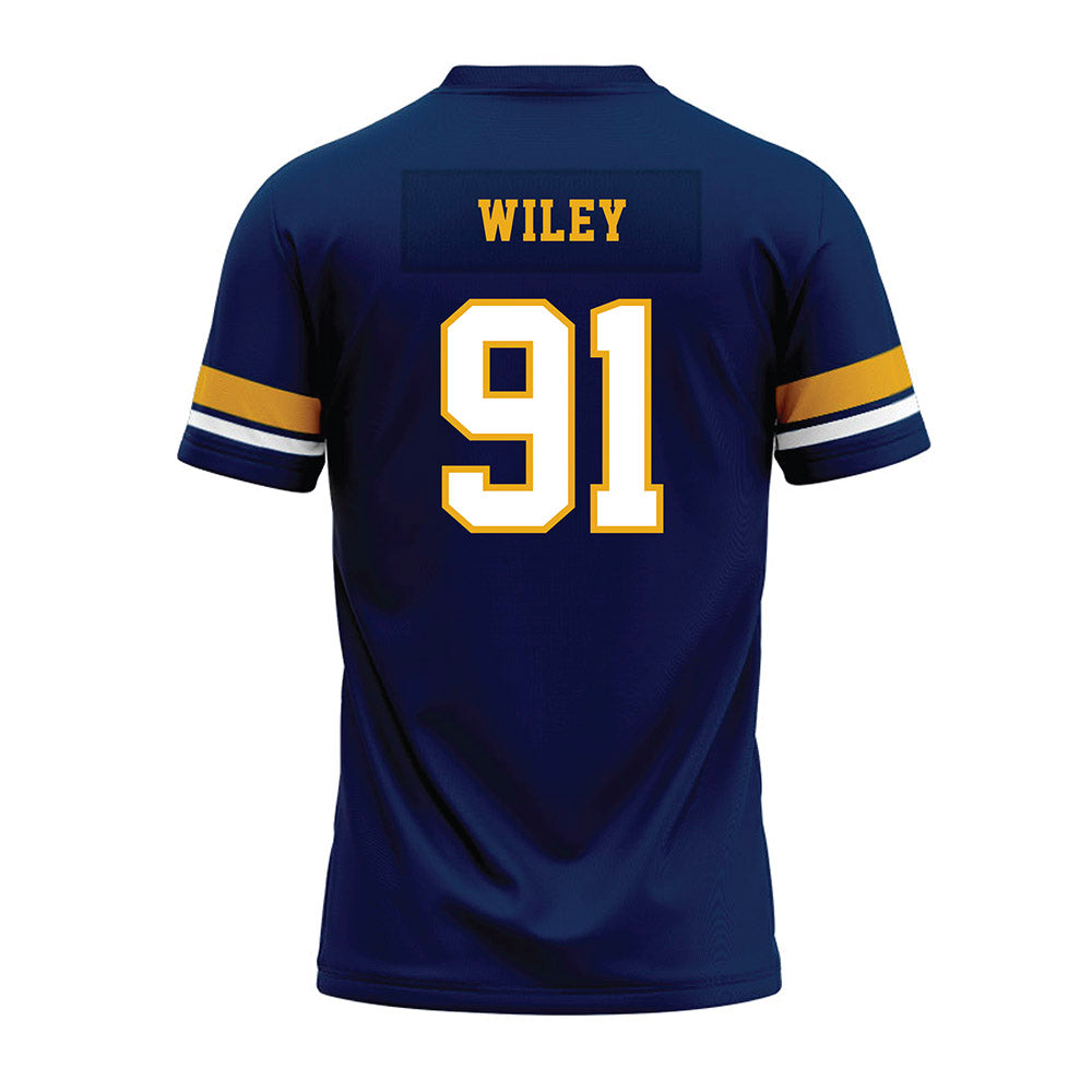 West Virginia - NCAA Football : Darius Wiley - Blue Premium Football Jersey-1